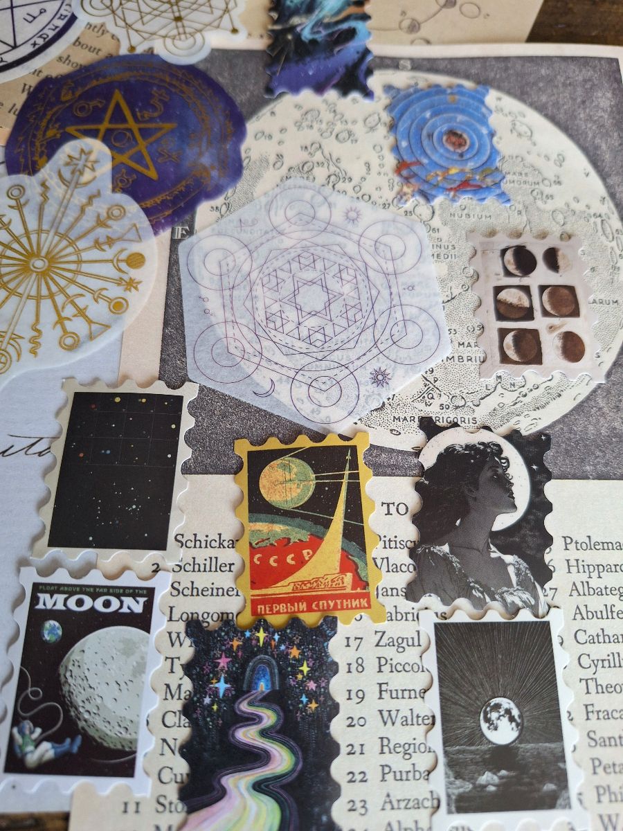 Astronomy and Space Vintage Journal Scrapbooking Set