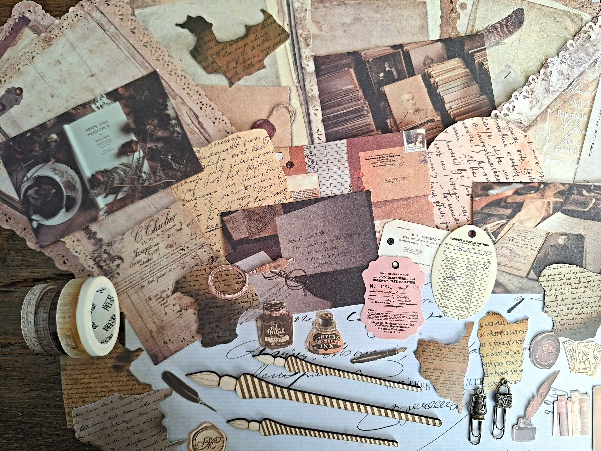 The Writer Vintage Journal Scrapbooking Set