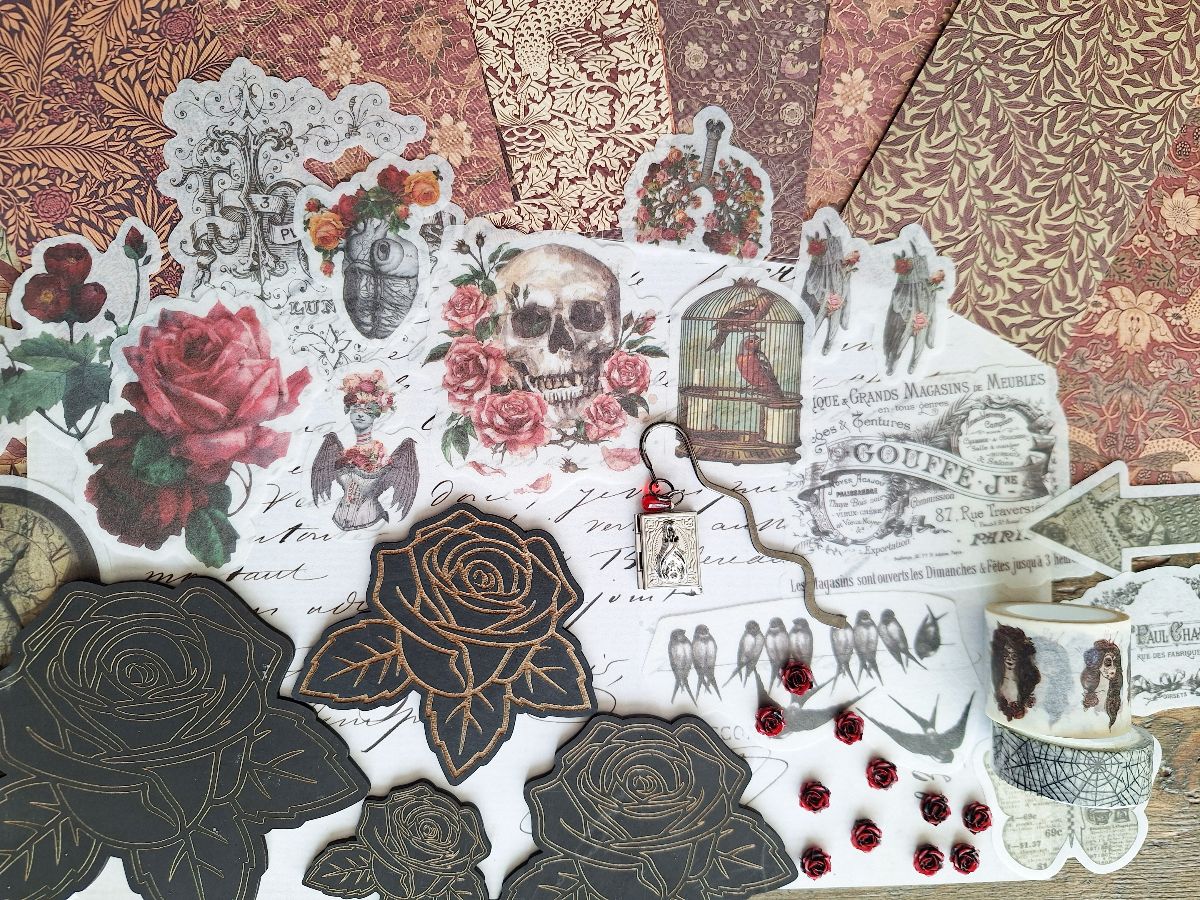 Vintage Gothic Journal Scrapbooking Set