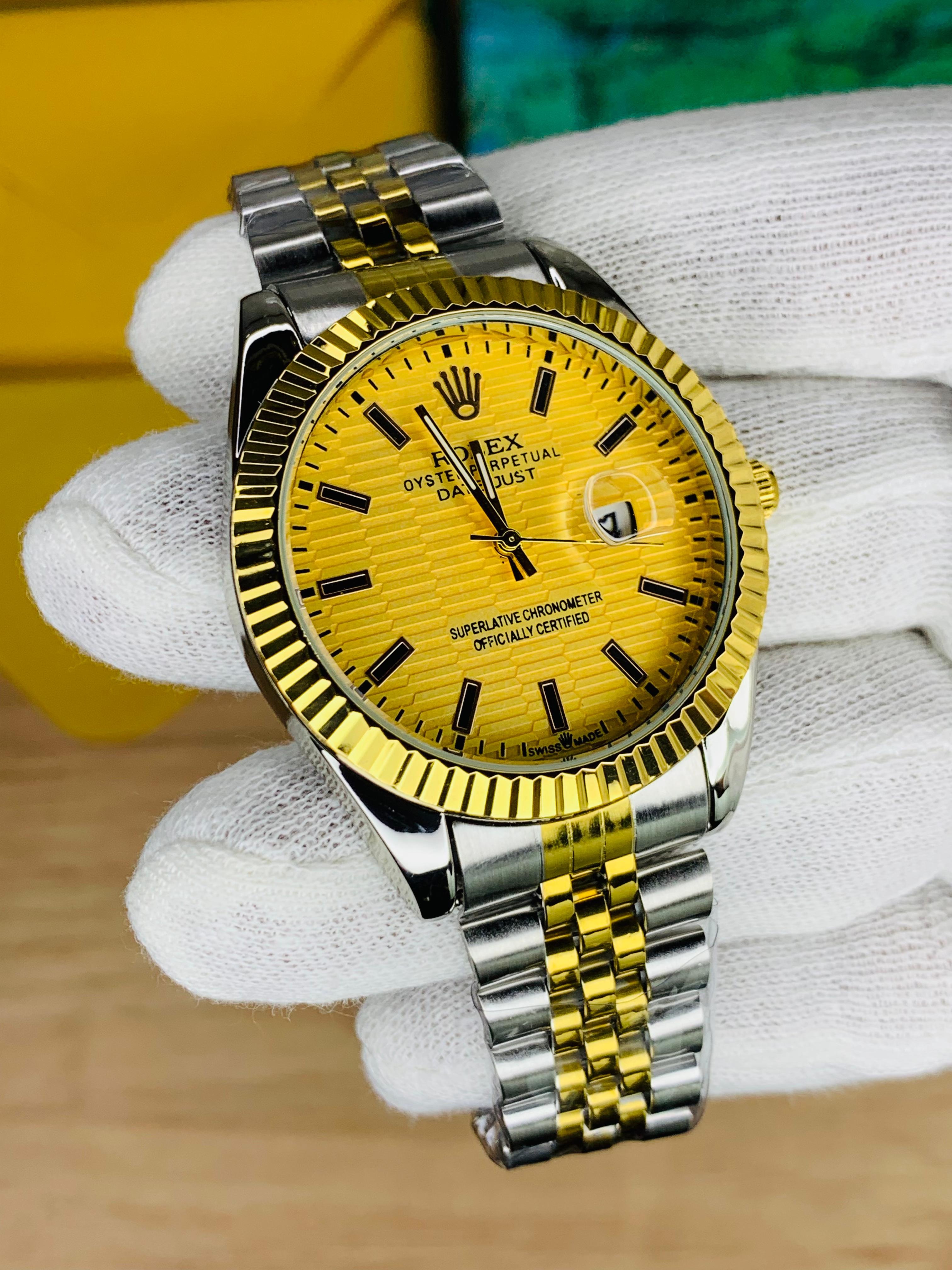 Rolex Golden Oystre Superlative Chain Watch