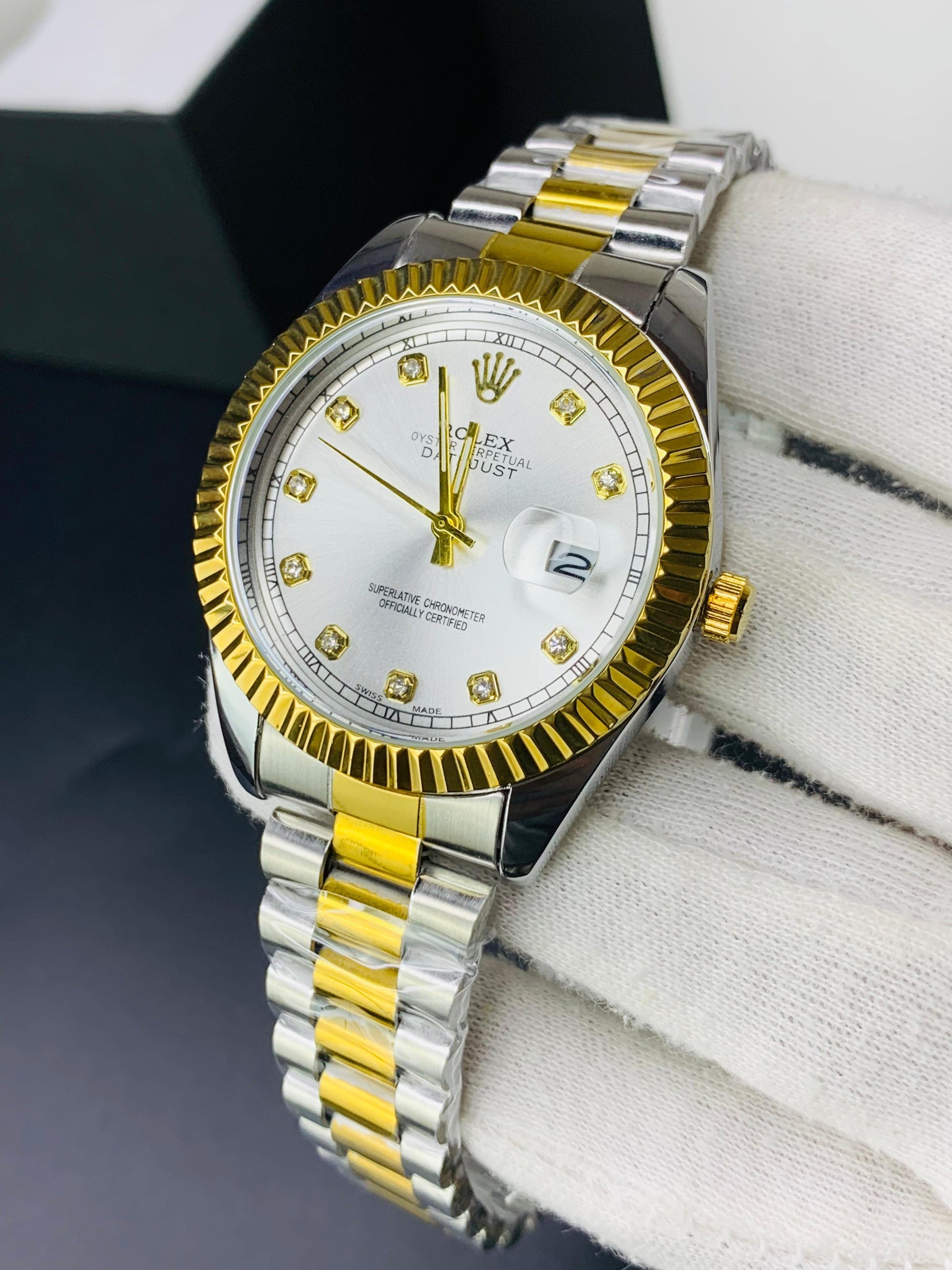 Rolex White Dail Oyster Perpetual Luxury Watch