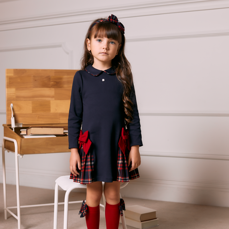 Robe Charlotte en jersey bleu marine