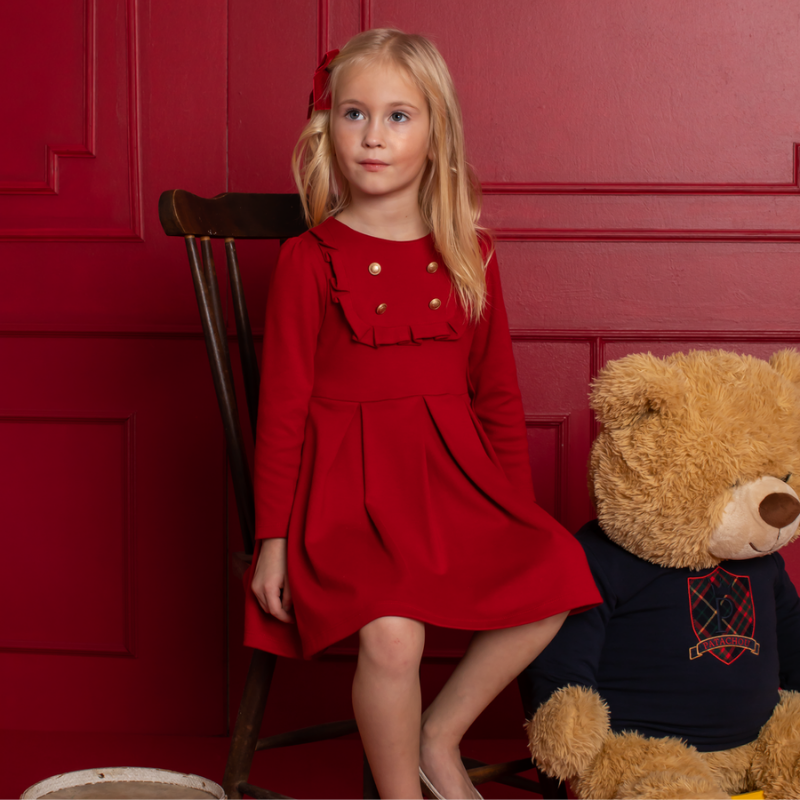 Robe Laura en jersey rouge