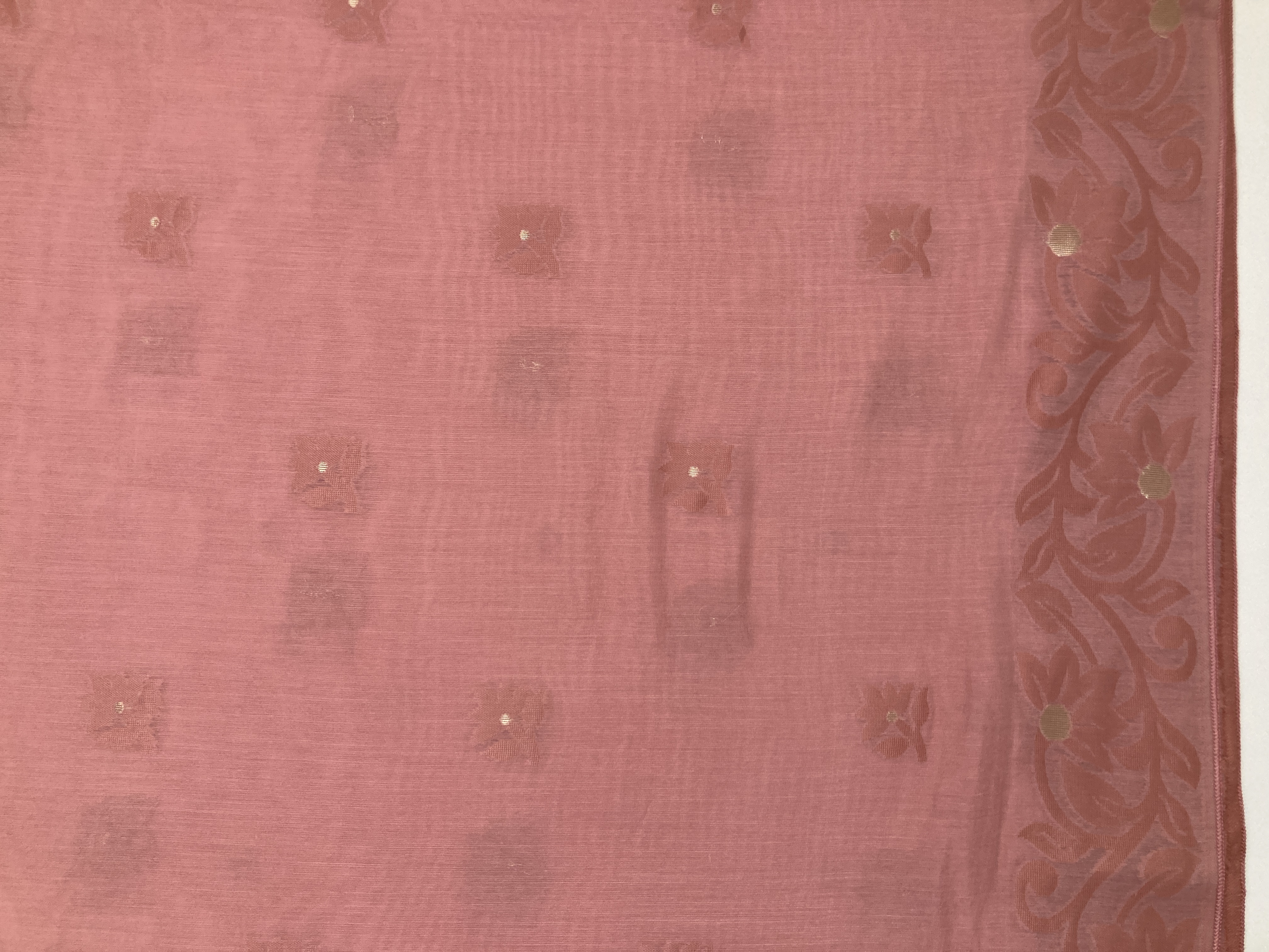  Mauve Pink Cotton Jamdani Saree