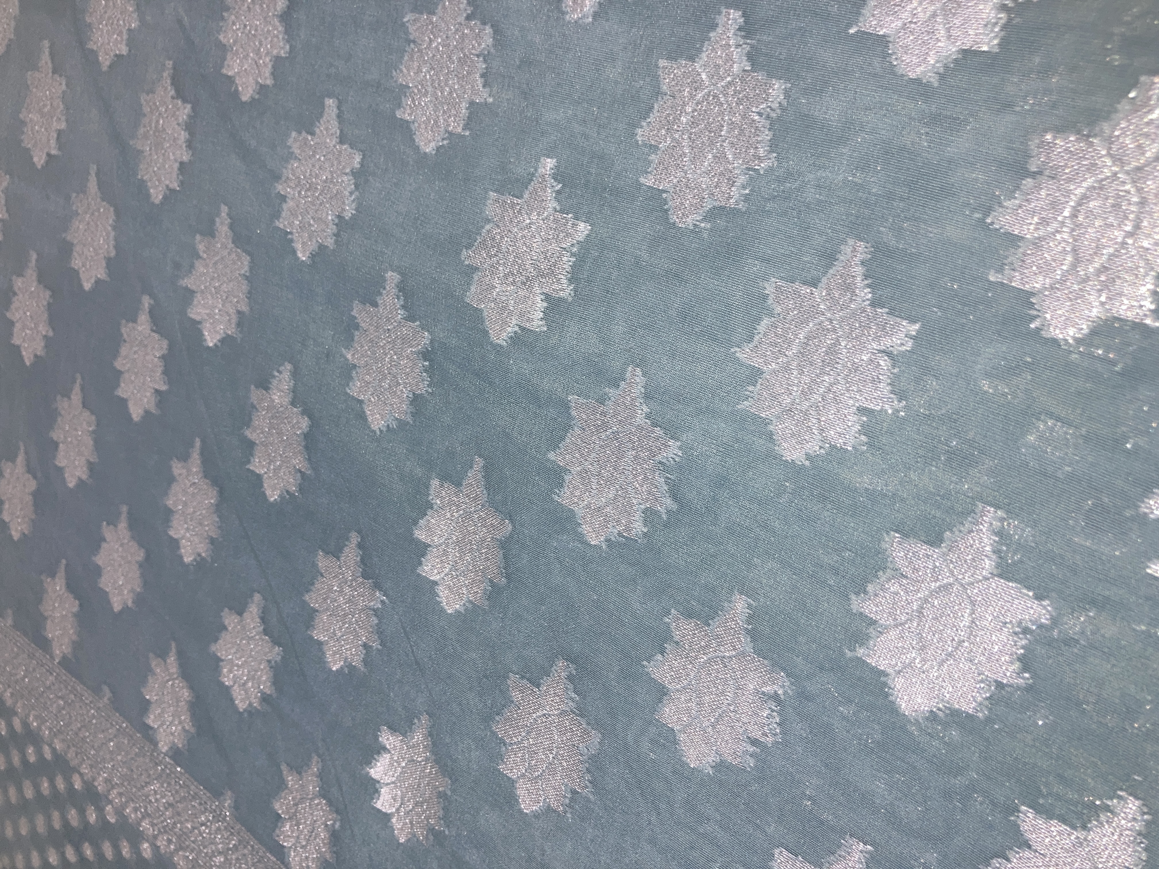 Grey Khaddi Semi Georgette Banarasi Saree