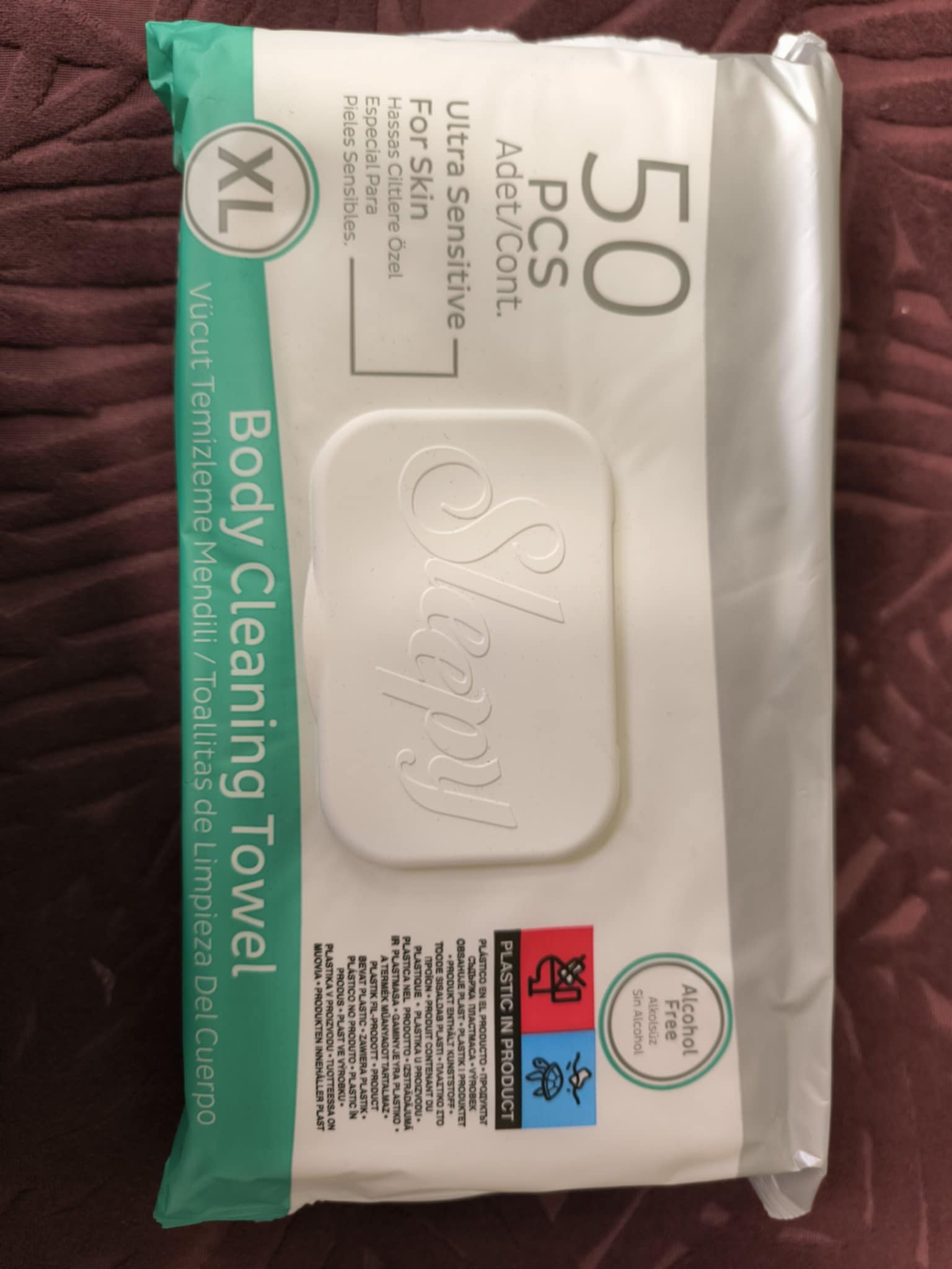 Kūno valymo servetėlės Sleepy XL, 50 vnt.