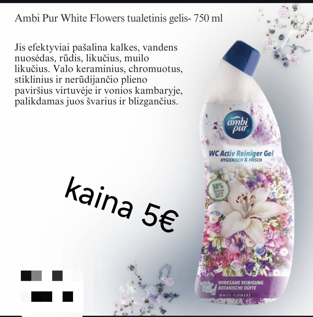 AMBI PUR Gelinis WC valikliai su mėta ir gėlemis