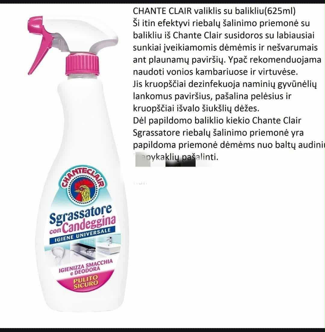 CHANTE CLAIR valiklis su balikliu (625ml)