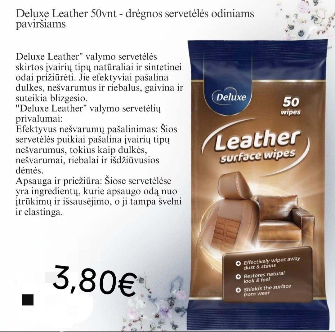 Natūralios ir sintetines odos servetėllės