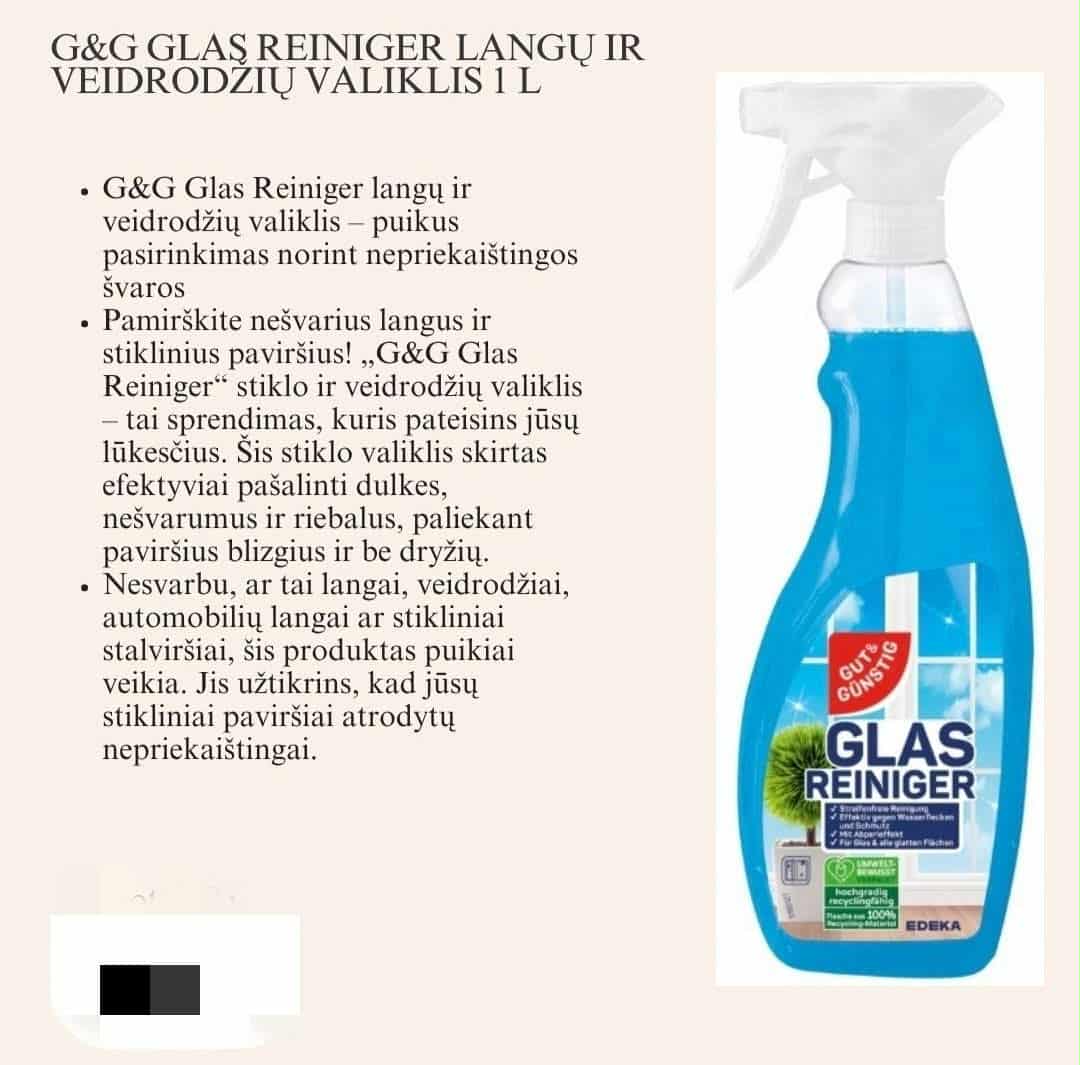 G&G Stiklų ir veidrodžių valiklis 1L