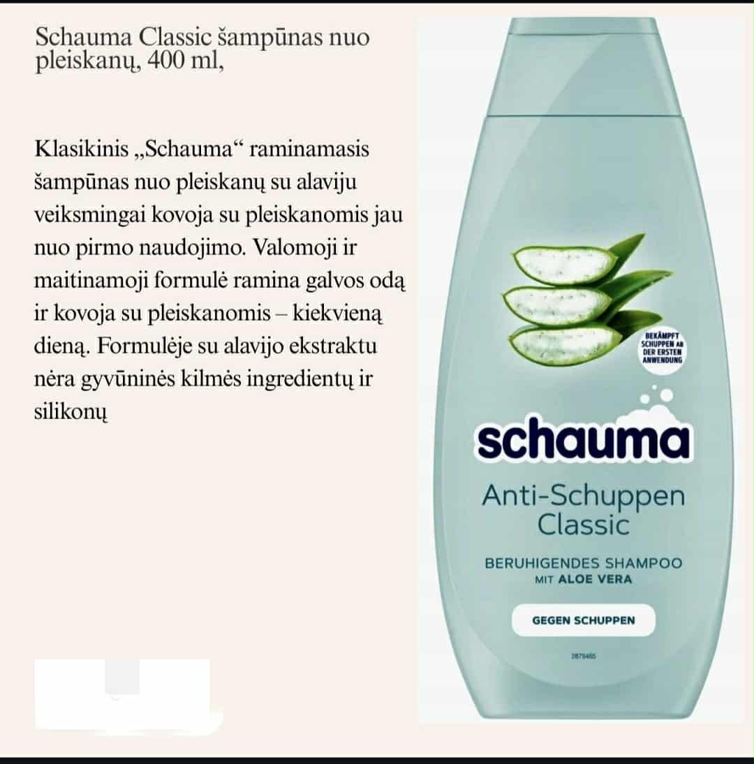 Schauma Classic šampūnas nuo pleiskanų, 400 ml