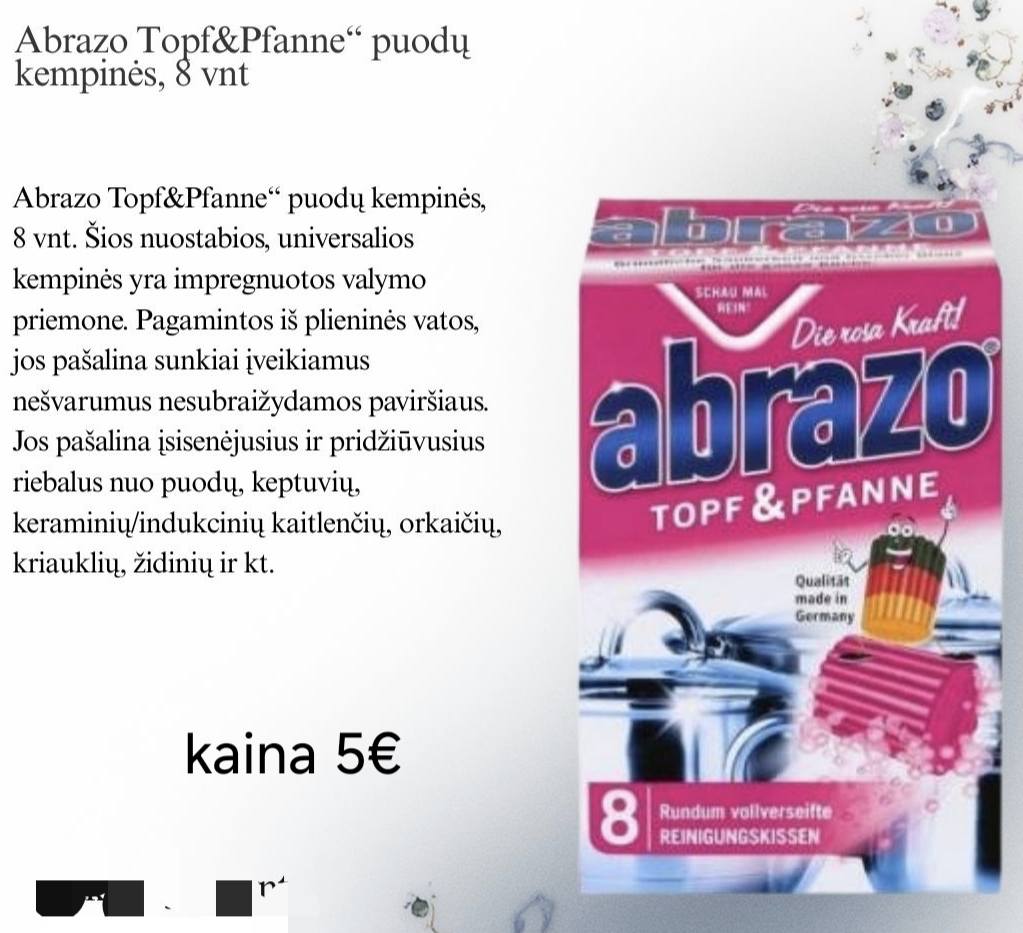 Abrazo Topf&Pfanne puodų ir keptuvių kempinės