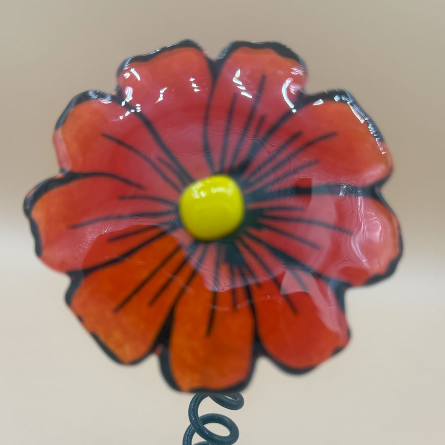 Fused Glass - Whimsy Flower F005