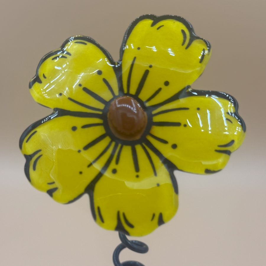 Fused Glass - Whimsy Flower F006