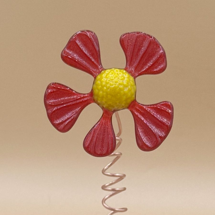 Fused Glass - Whimsy Flower F013
