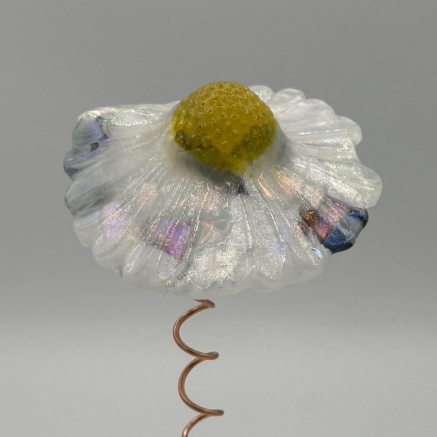 Fused Glass - 4" Whimsy Flower F022