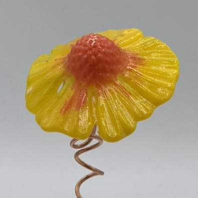 Fused Glass - 3" Whimsy Flower F026