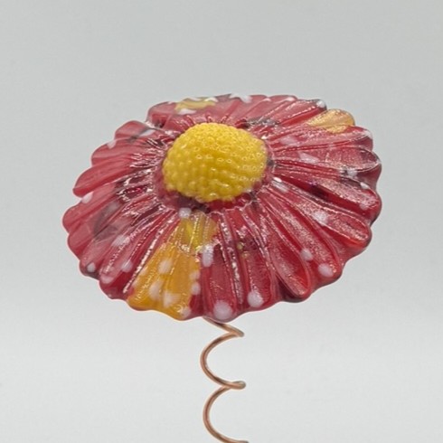 Fused Glass - 4" Whimsy Flower F027