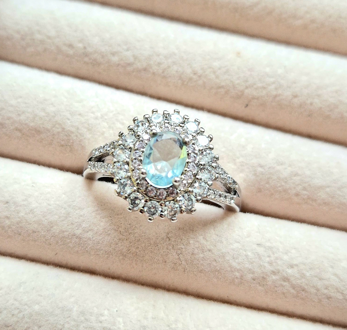 Sterling Silver Halo Ring