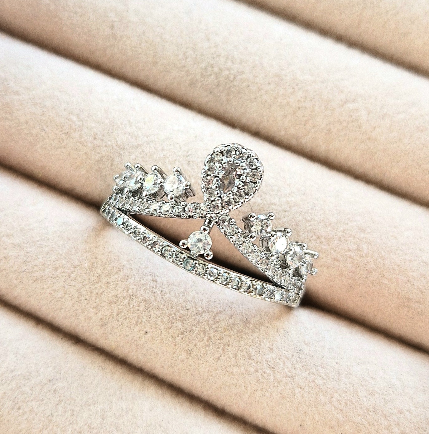 Crown Shaped Silver Ring