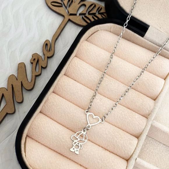 Colar Filhos Coração Vazado