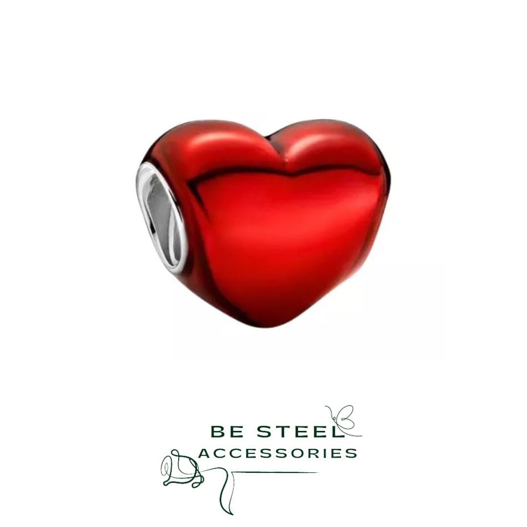 Berloque Separador Coração Vermelho