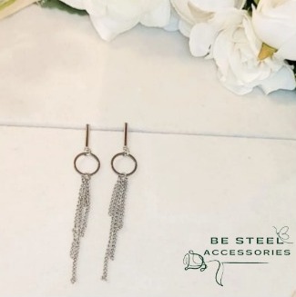 Brinco Círculo com Correntes