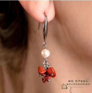 Brinco Gancho Cascalho e Pérola Batata