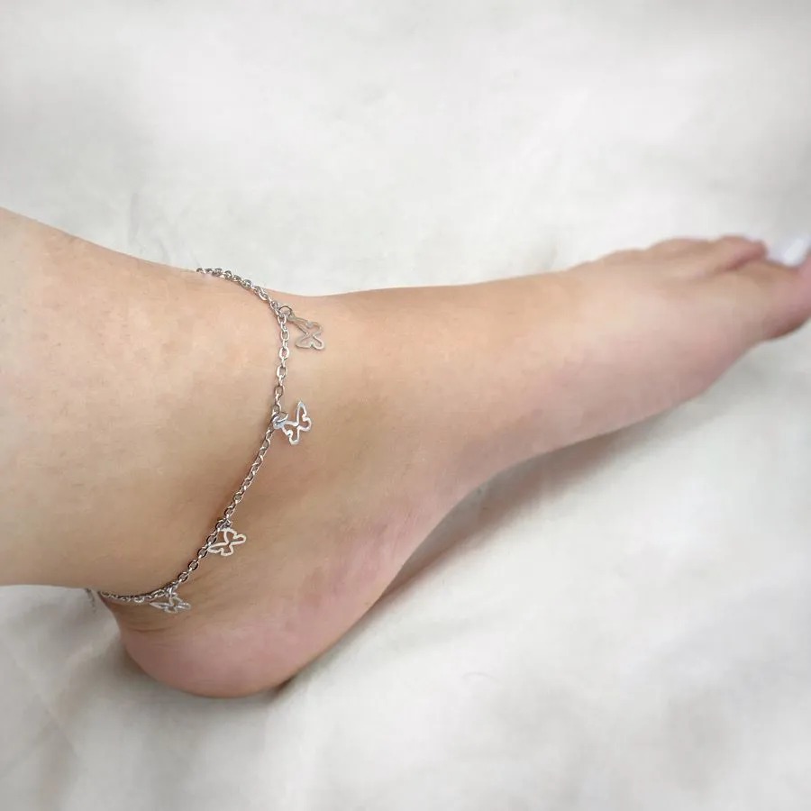 Tornozeleira Borboletas Vazadas