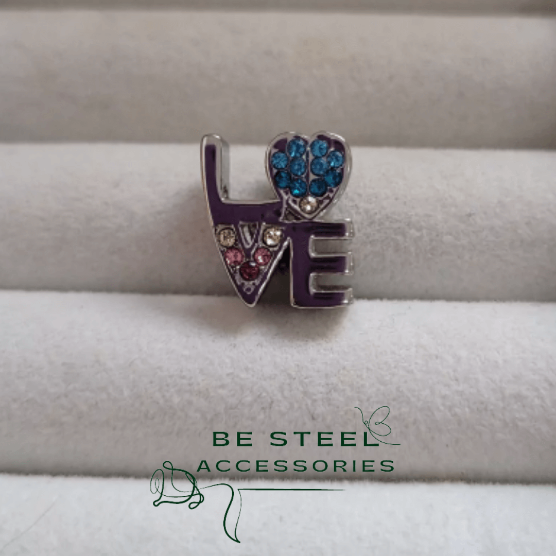 Berloque Separador LOVE Cravejada