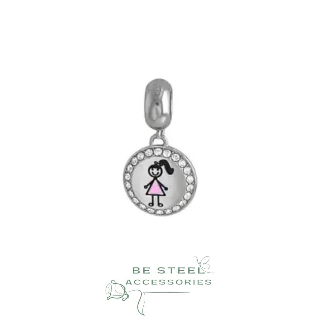 Berloque Medalha Menina