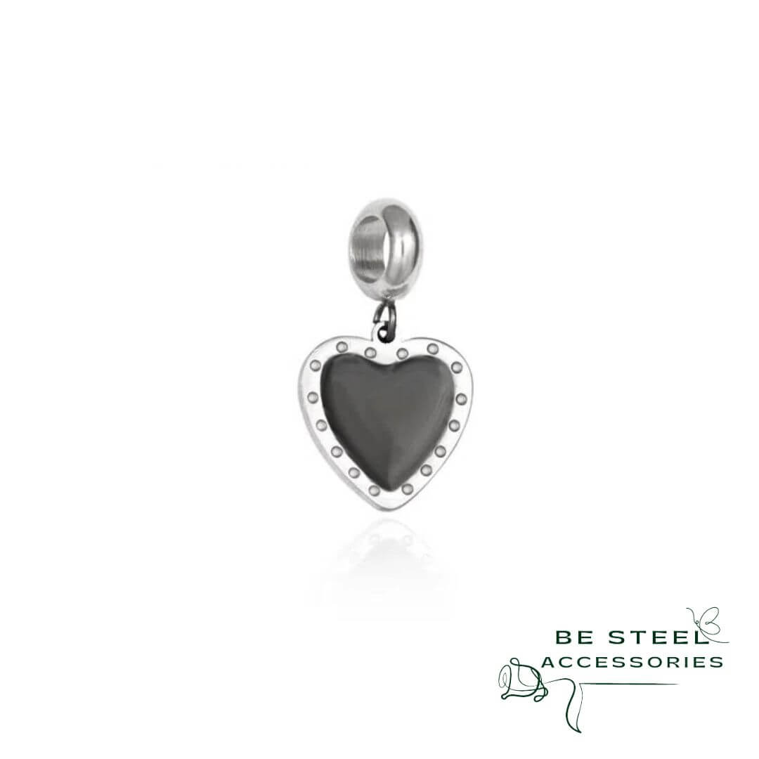 Berloque Coração Preto