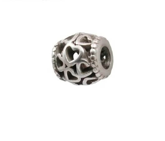 Berloque Separador preto com coração