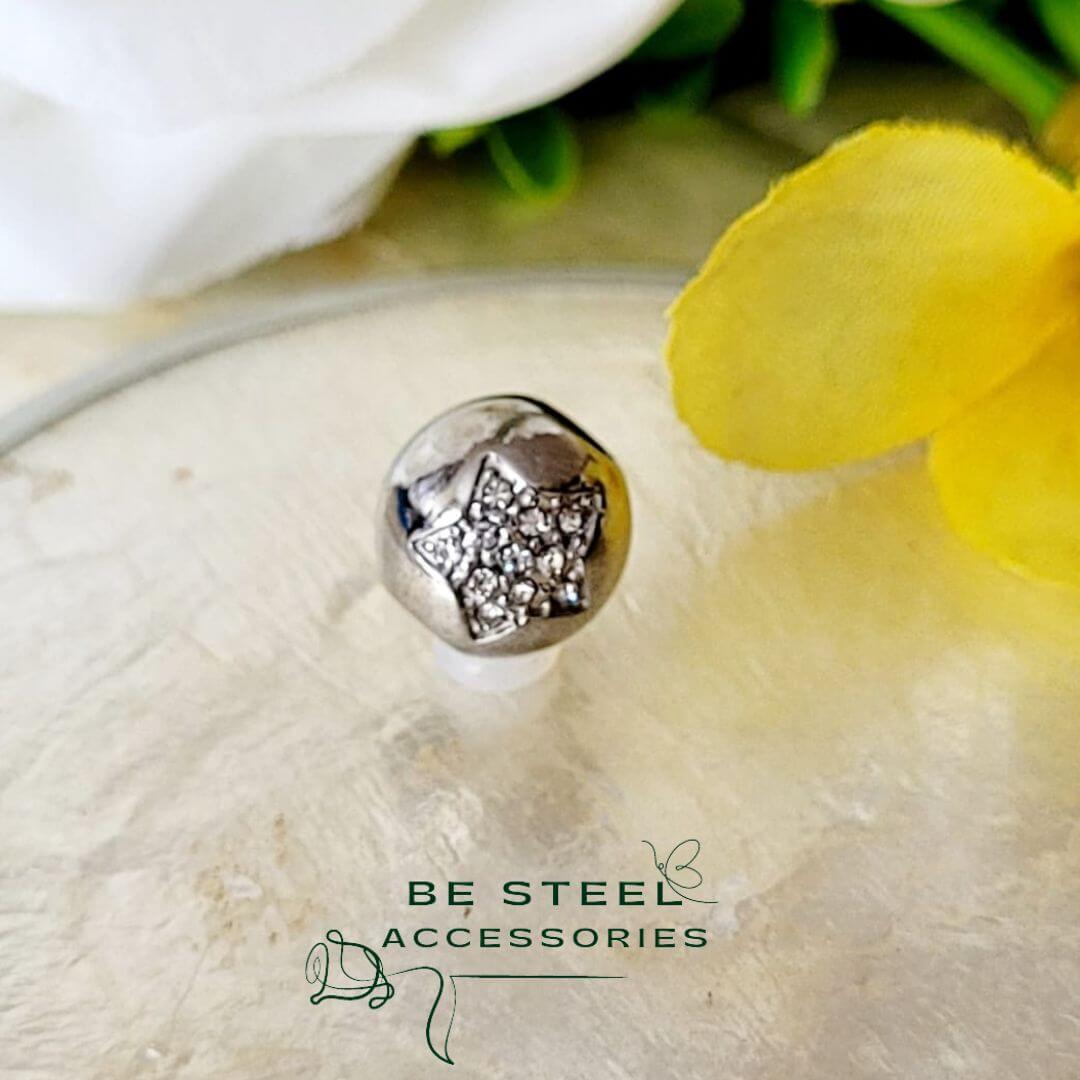 Berloque Separador Estrela Zircônia