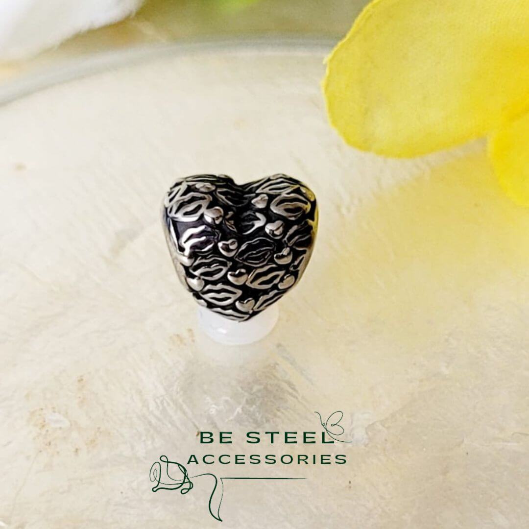 Berloque Separador Coração Bocas