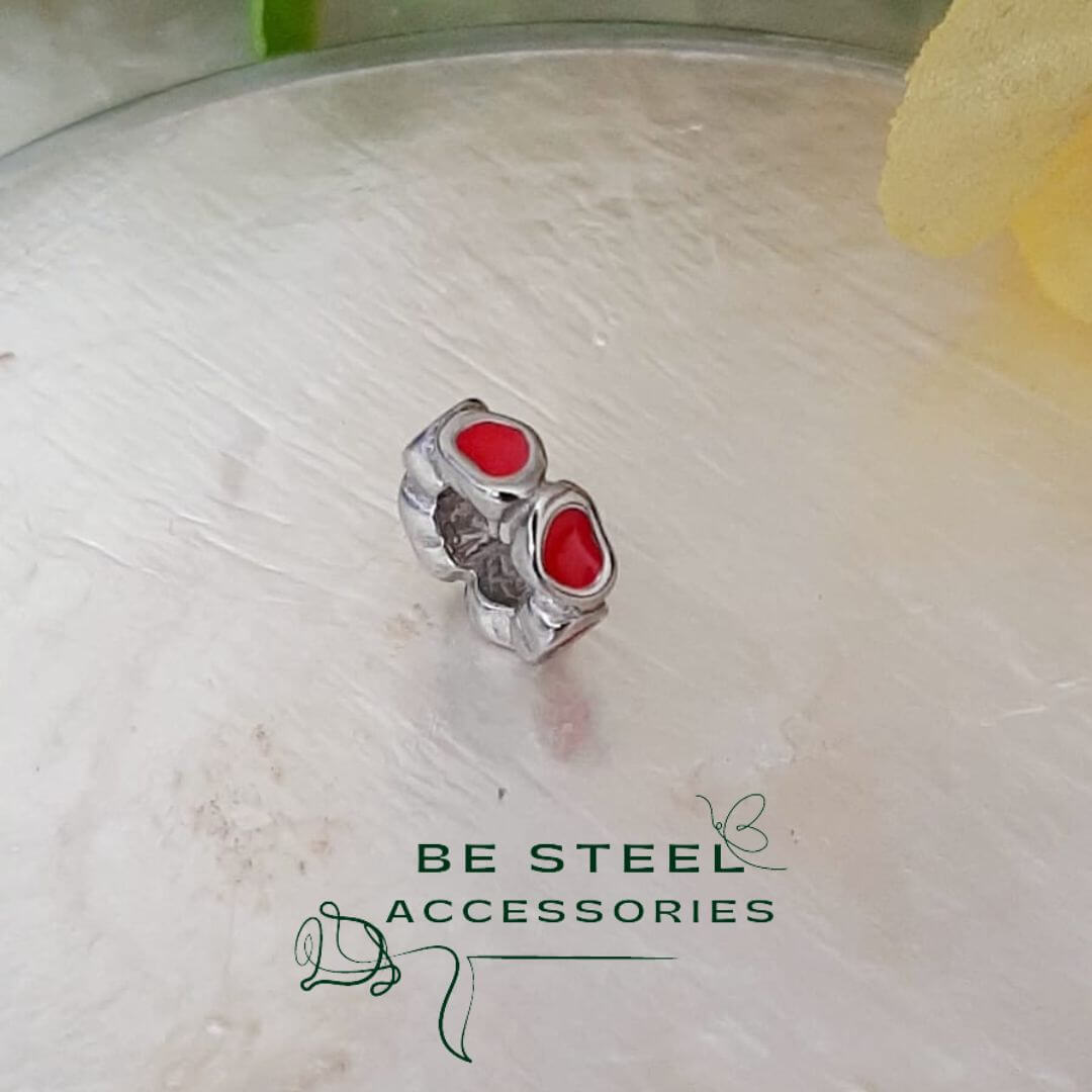 Berloque Separador Resina Rosa