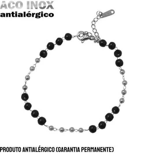 Pulseira Com Esferas e Cristal