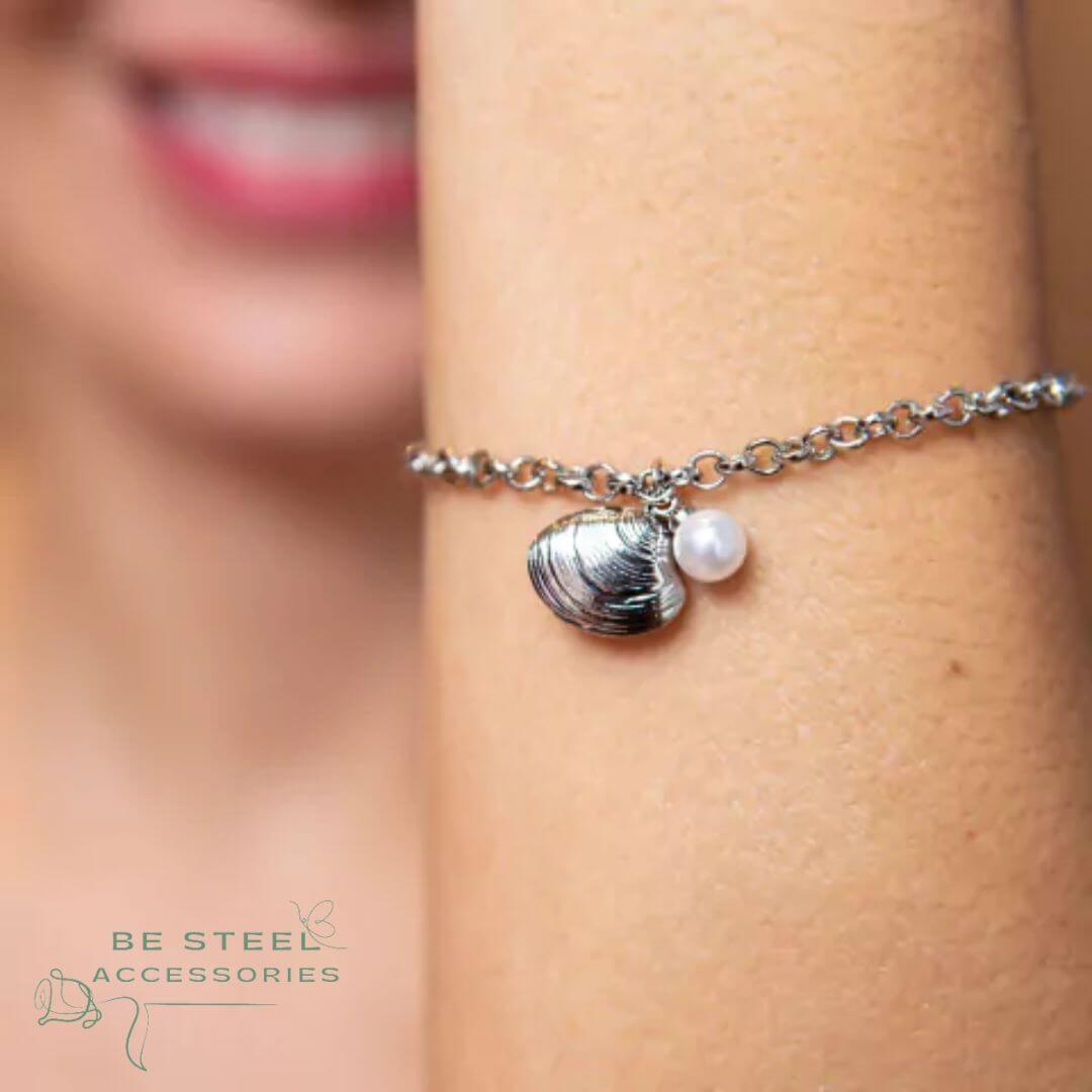 Pulseira Concha e Pérola