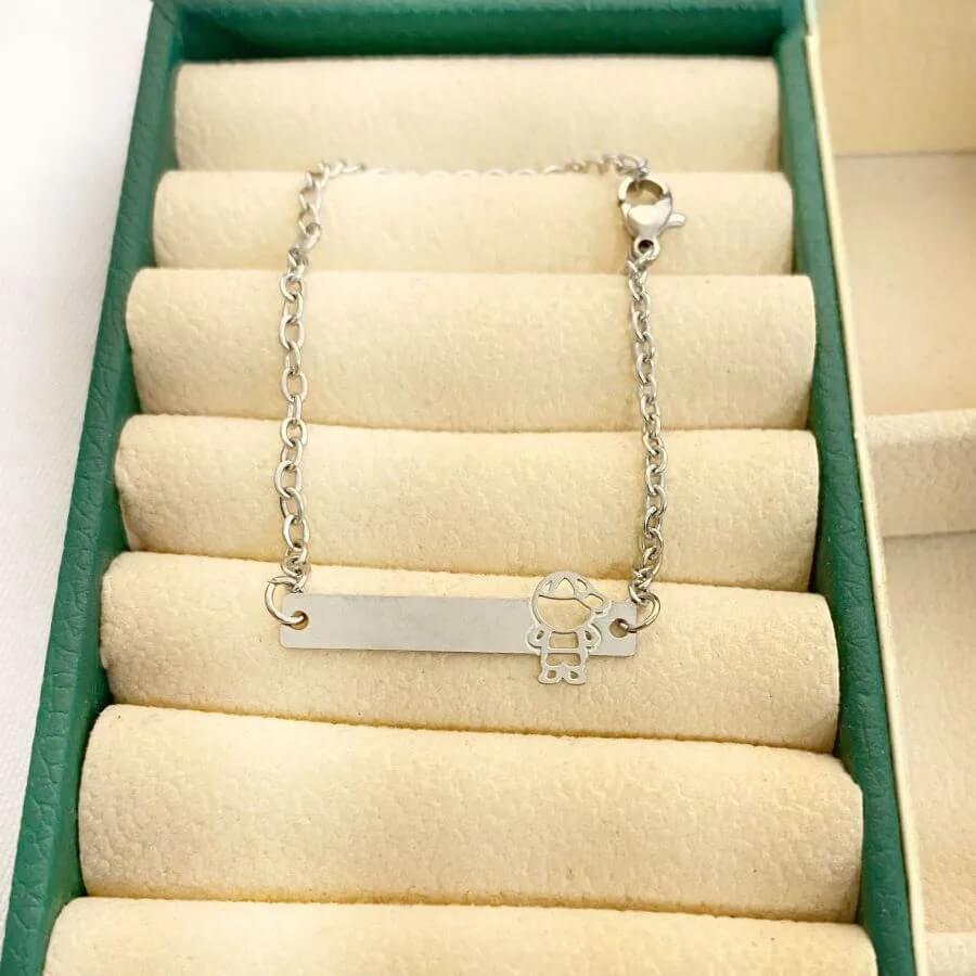 Pulseira Infantil Plaquinha 