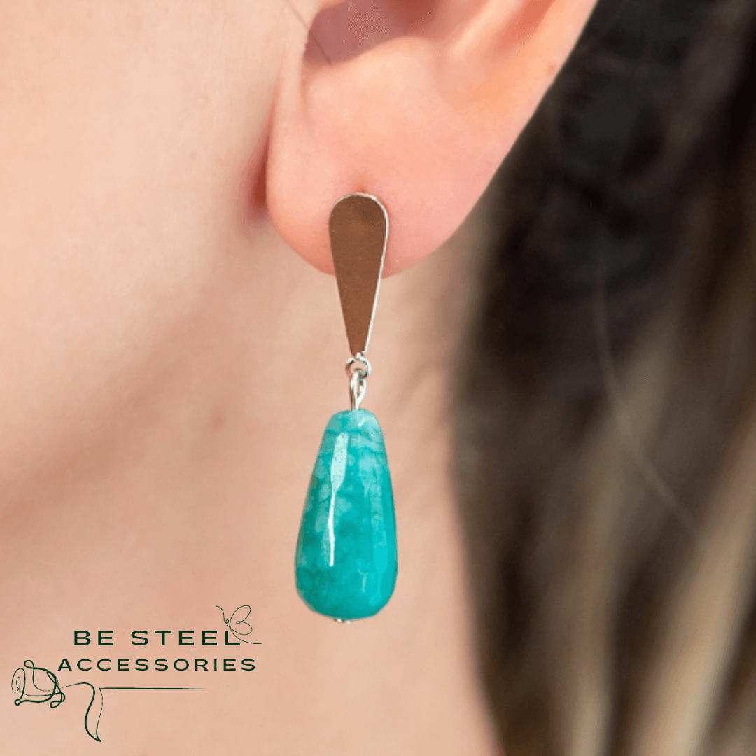 Brinco Pedra Natural