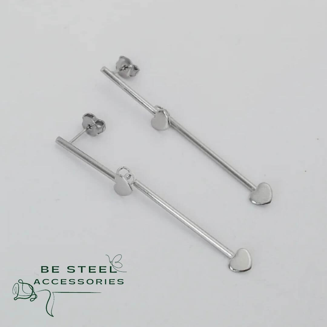 Brinco Palito Duplo Coração