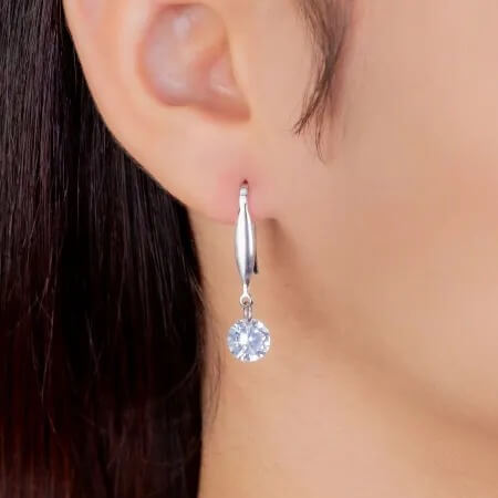 Brinco Gancho Zircônia