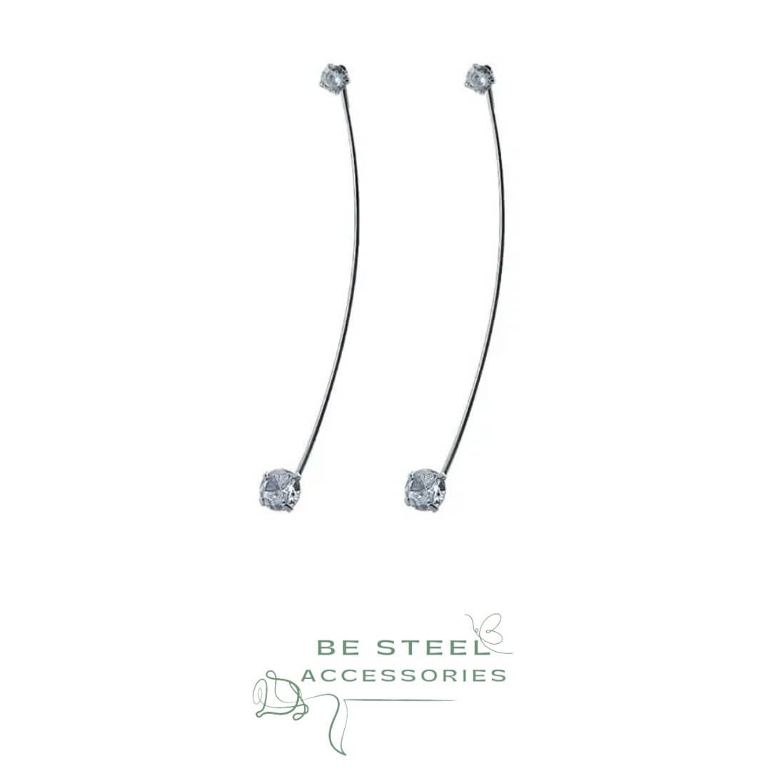 Brinco Grace Kelly Palito com Zircônia