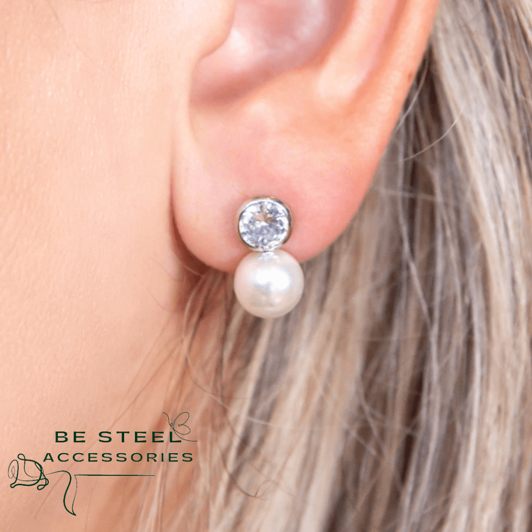 Brinco Zircônia e Pérola