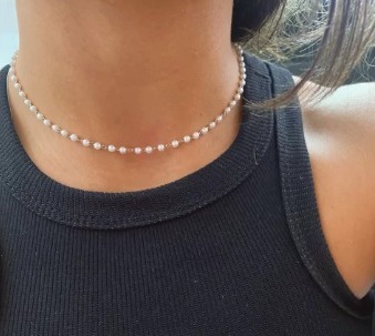 Choker Mini pérolas