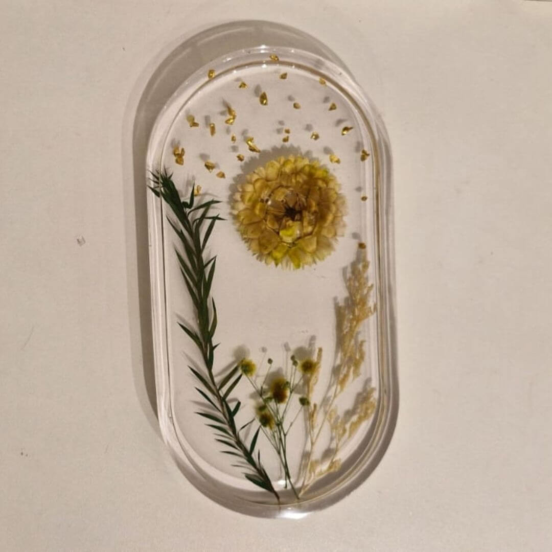 Bandeja Oval Flor Natural