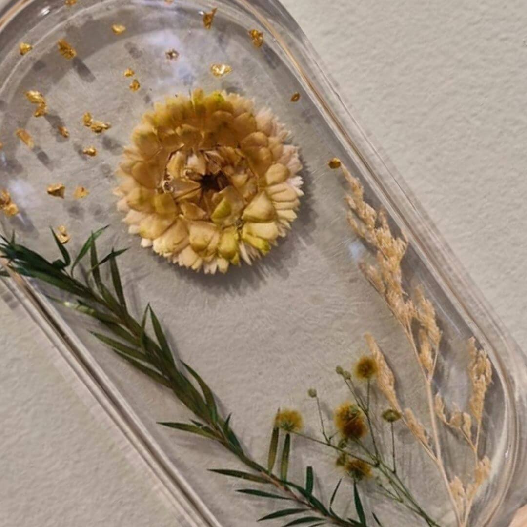 Bandeja Oval Flor Natural