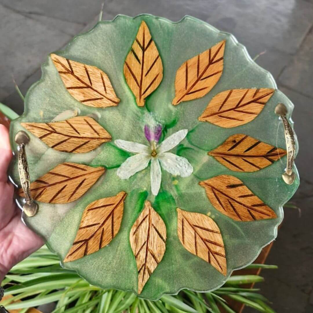 Bandeja Folhas Madeira