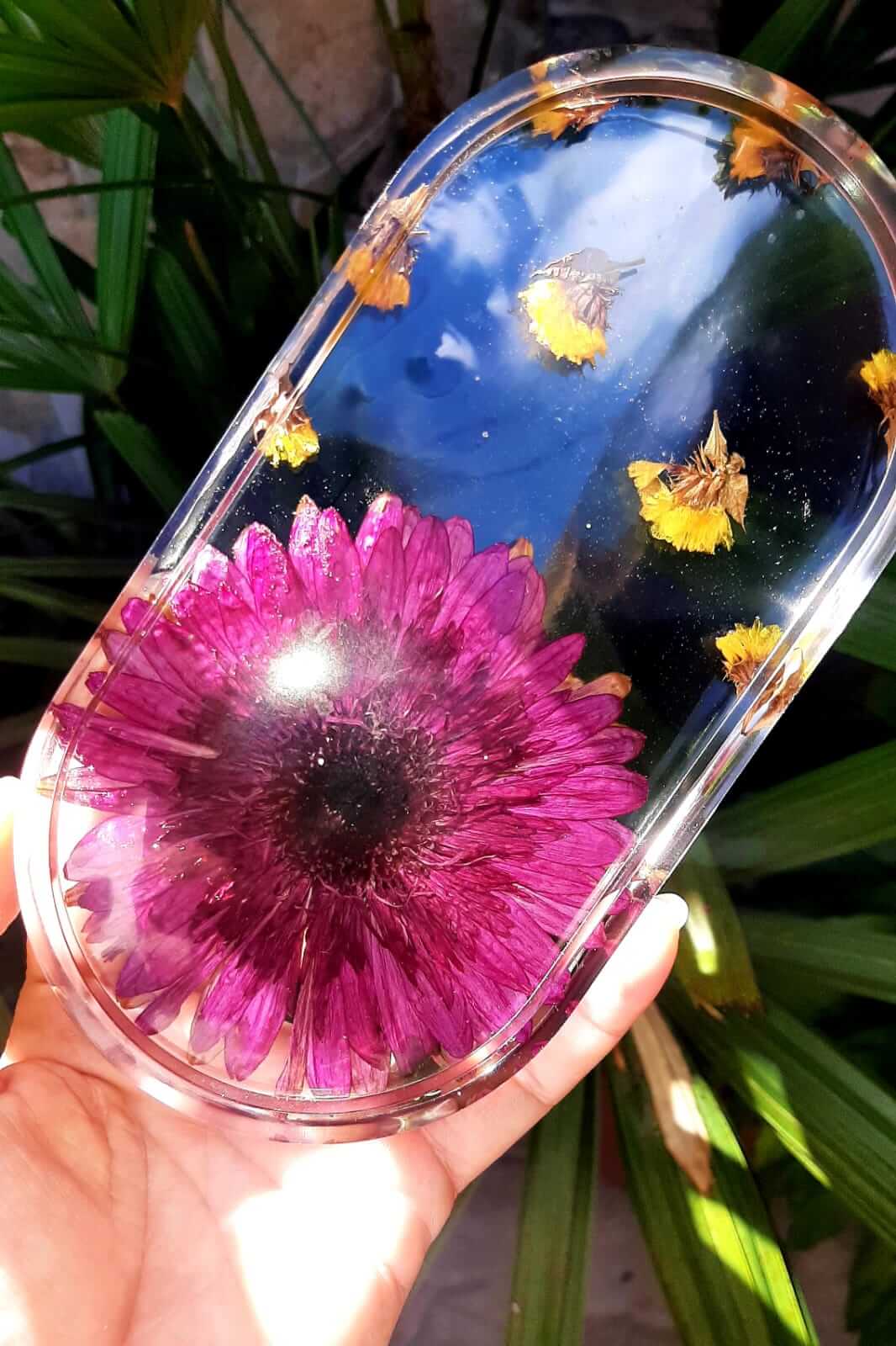 Bandeja Oval Flor Natural