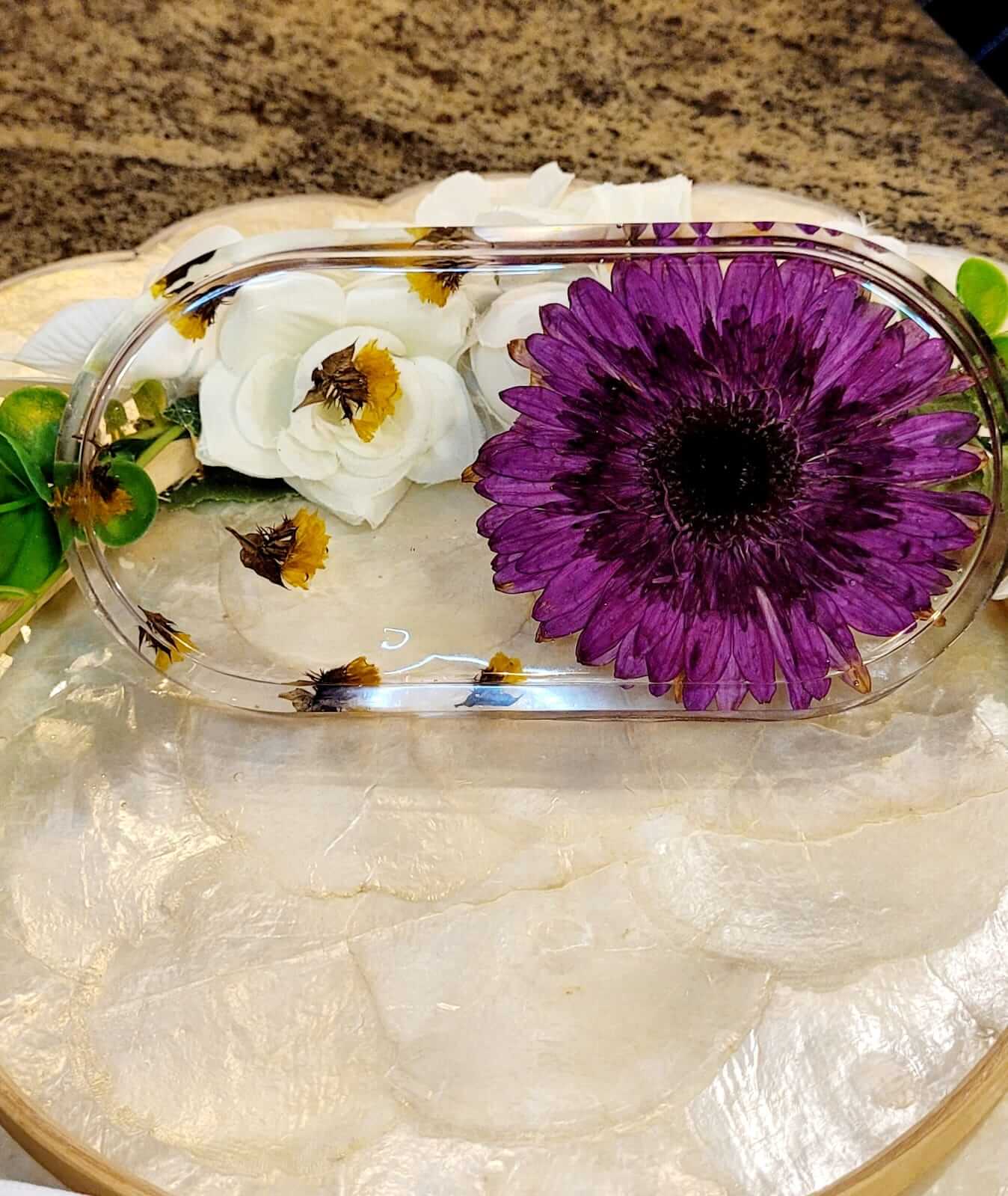 Bandeja Oval Flor Natural